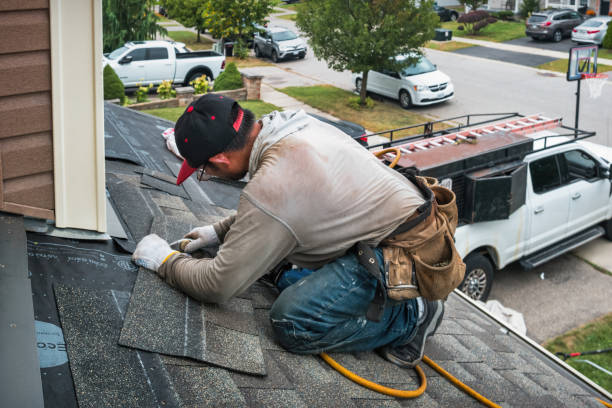 Professional Emergency Roof Repair technician working in Dorset, OH
